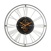 Fekete-arany színű óriás falióra.