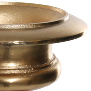 Öntöttvasból készült, kültérre is alkalmas, aranyszínű kaspó-váza.