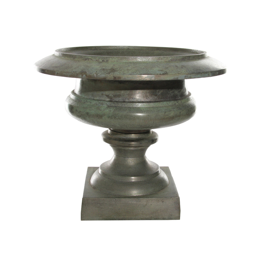 Antik zöld színű nagy kaspó-váza.