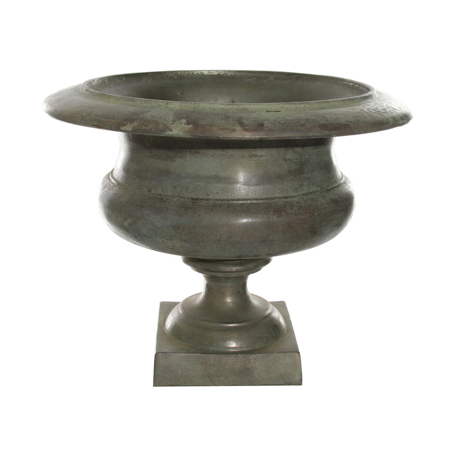 Antik zöld színű nagy kaspó-váza.