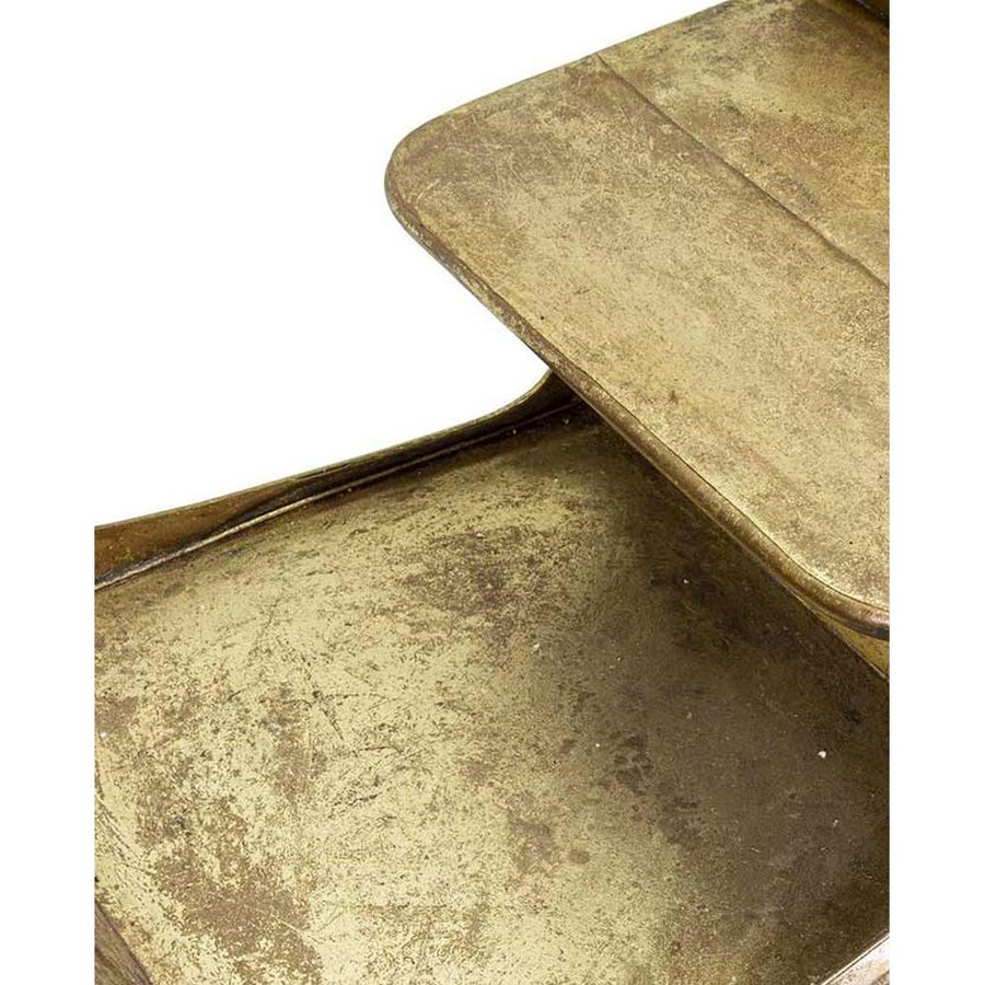 DORÉ óriás fém karácsonyi arany szán 160 cm