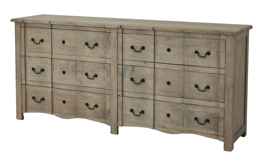 6 fiókos, tömörfa komód.