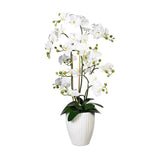 Nagy orchidea cserepes művirág 110 cm fehér Real Touch "Orchid"