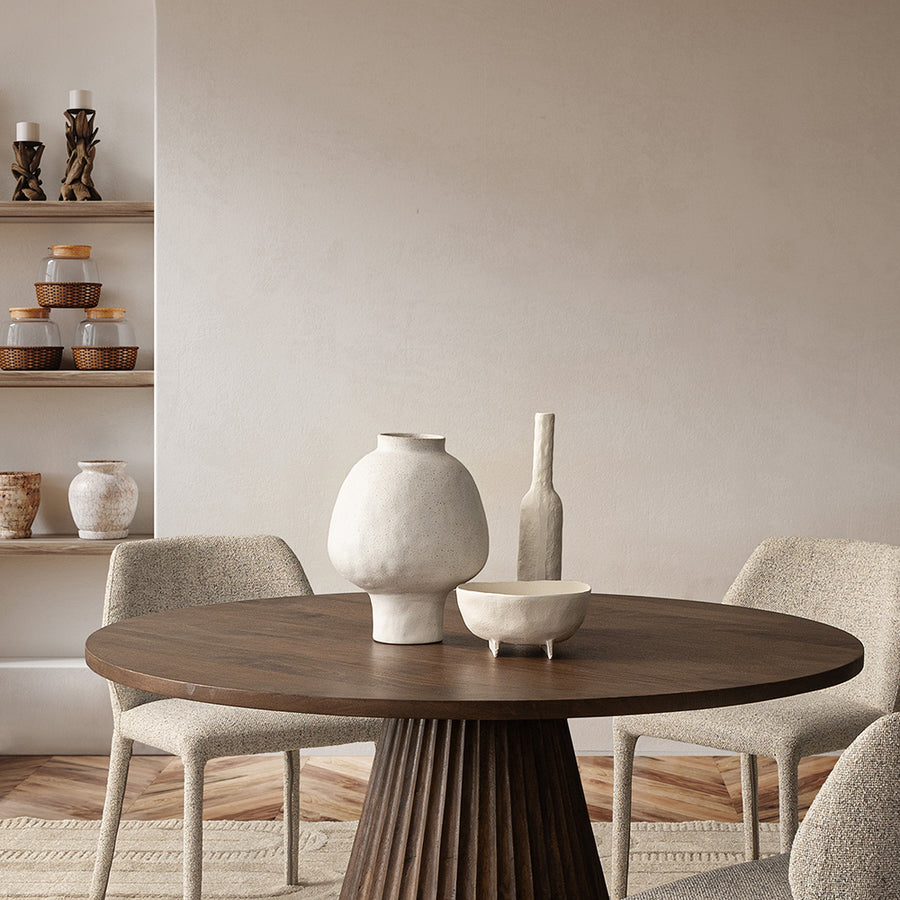 ORISSA barna mangófa étkezőasztal Ø 120 cm