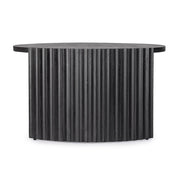 Mangófából készült, fekete színű, formatervezett dizájn dohányzóasztal