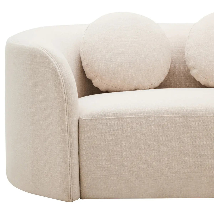 3 személyes, formatervezett íves design kanapé.