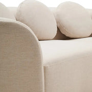 3 személyes, formatervezett íves design kanapé.