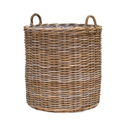 Oxford nagy natúr rattan kosár kaspó két fonott fogantyúval, 70 cm