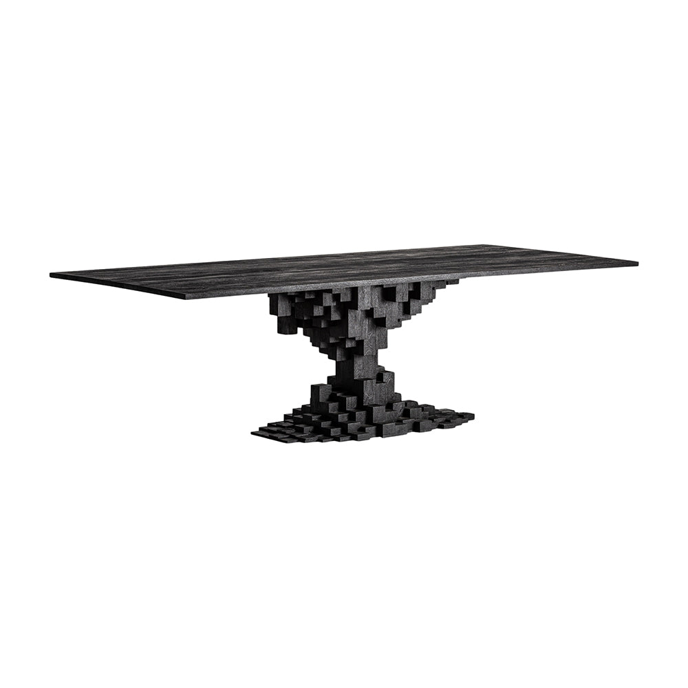 PÈTRIA fekete mangófa étkezőasztal 250 cm modern design
