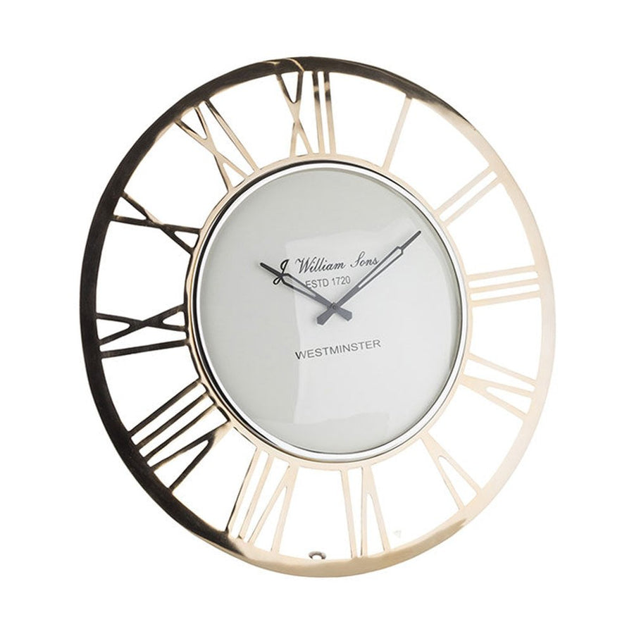 Pezsgőszínű falióra.