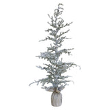 Chic Antique PINE 180 cm-es havas dekor műfenyő jutával borított talppal, fehér háttér előtt