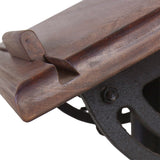 PIPA tervezőasztal asztallap tartó elem részlet, pácolt mangófa felület