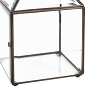 Vintage stílusú, bronzból készült, kézműves lámpás.