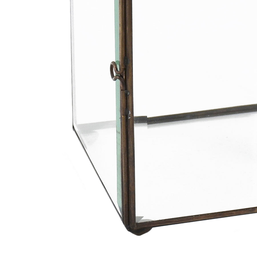 Vintage stílusú, bronzból készült, kézműves lámpás.