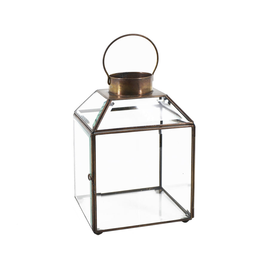 Vintage stílusú, bronzból készült, kézműves lámpás.