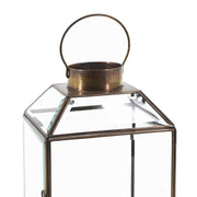 Vintage stílusú, bronzból készült, kézműves lámpás.