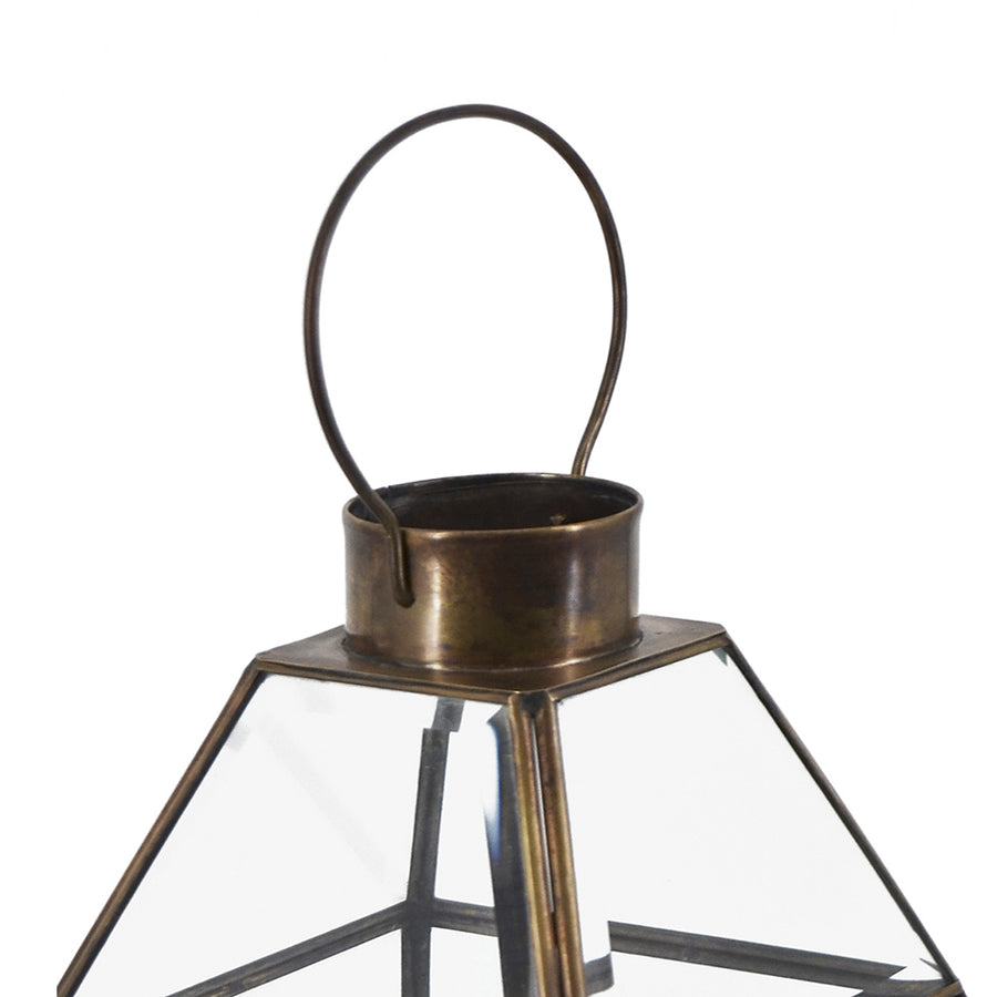 Vintage stílusú, bronzból készült, kézműves lámpás.