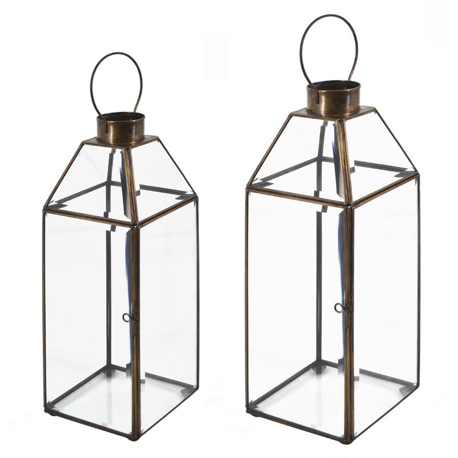 Vintage stílusú, bronzból készült, kézműves lámpás.