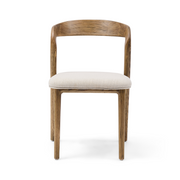 PUGLIA tölgyfa étkezőszék világos szövet ülőfelülettel