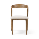 PUGLIA tölgyfa étkezőszék világos szövet ülőfelülettel