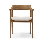 PUGLIA tölgyfa karfás étkezőszék elölnézet natúr fa kivitelben