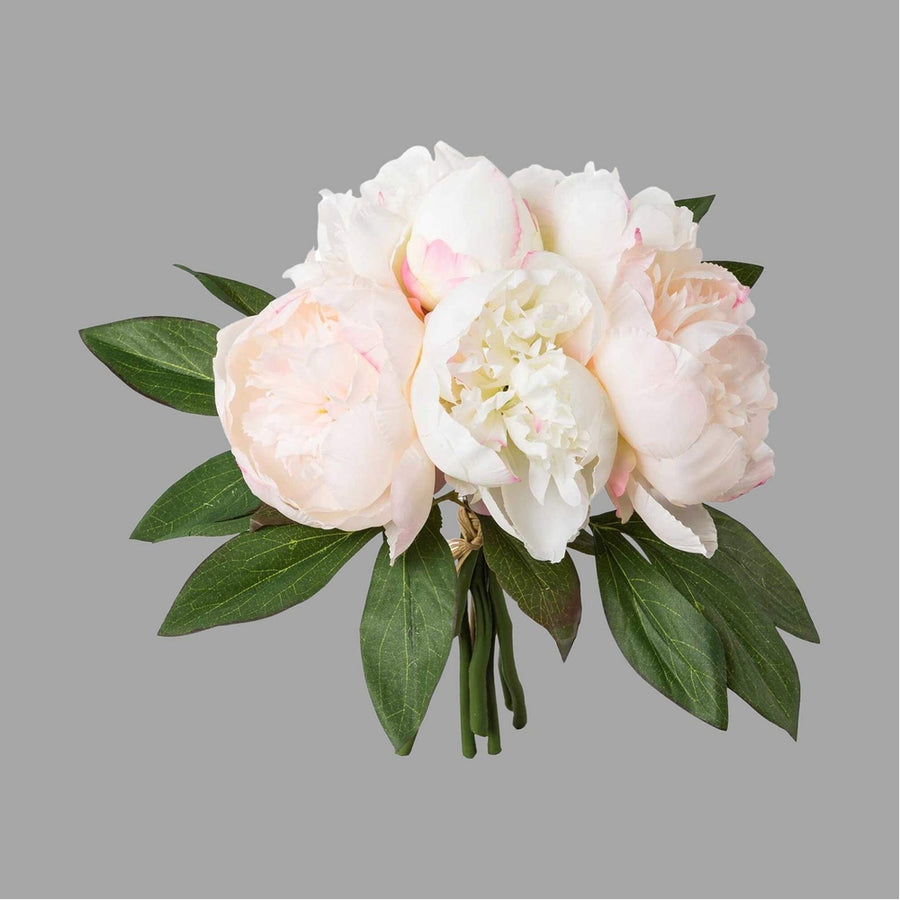 Halvány rózsaszín színű, mesterséges pünkösdi rózsa csokor .