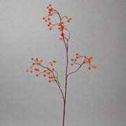 Magas, narancssárga bogyókkal díszített Rosa Canina műág 95 cm, őszi és téli dekorációhoz