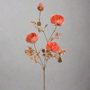 Rose kollekció lazac-arany mű rózsa 65 cm, glamour dekoráció szürke háttérrel.