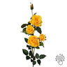 ROSE óriás sárga mű rózsa 97 cm Real Touch virágfejekkel