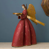 Klasszikus francia stílusú angyal figura gyertyatartó funkcióval