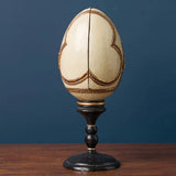 SACRED Szent Család tojás kompozíció zárt állapotban arany krém kivitelben