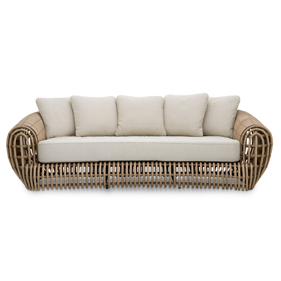 Siderno kültéri kanapé műrattan vázzal – elölnézet