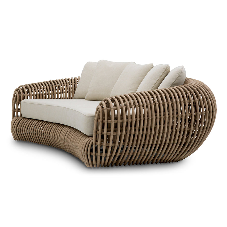 Eichholtz Siderno kerti kanapé ívelt műrattan szerkezettel