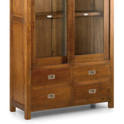 Mindifa vitrines szekrény alsó fiókos tárolórésszel