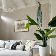 Élethű, Real Touch strelitzia műnövény modern nappali enteriőrben