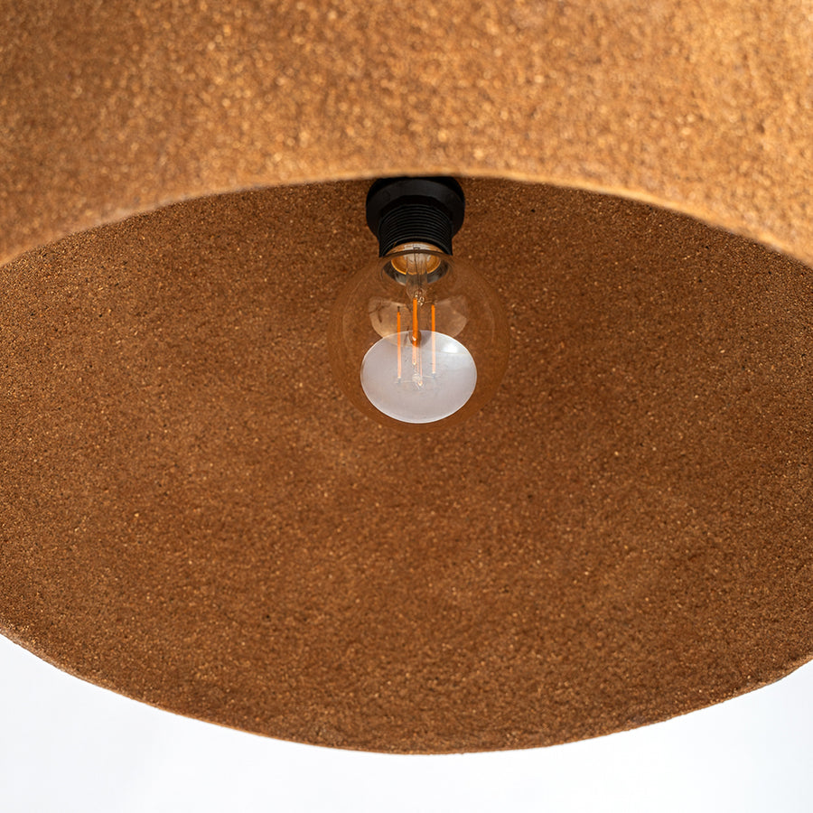Terrakotta design lámpa belső nézet izzóval
