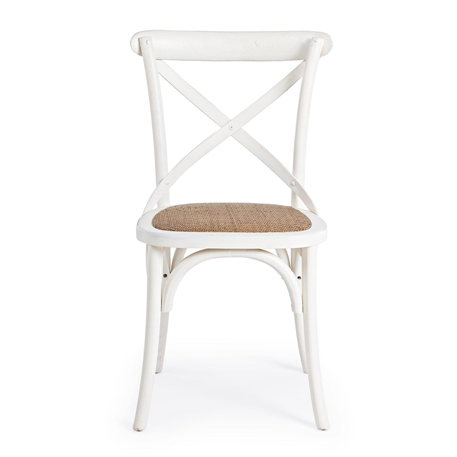 CROSS fehér szilfa-rattan étkezőszék