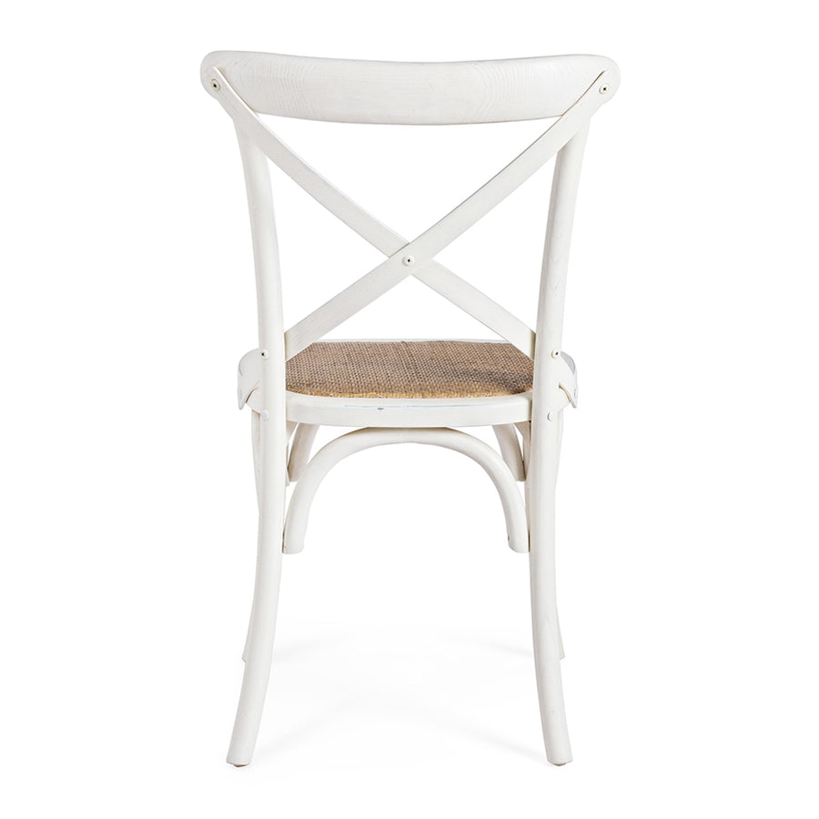 CROSS fehér szilfa-rattan étkezőszék