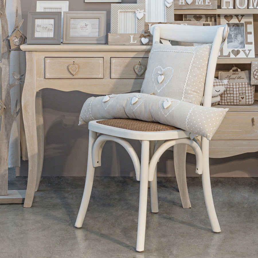 CROSS fehér szilfa-rattan étkezőszék