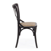 Fekete színű, thonet jelleg étkezőszék.