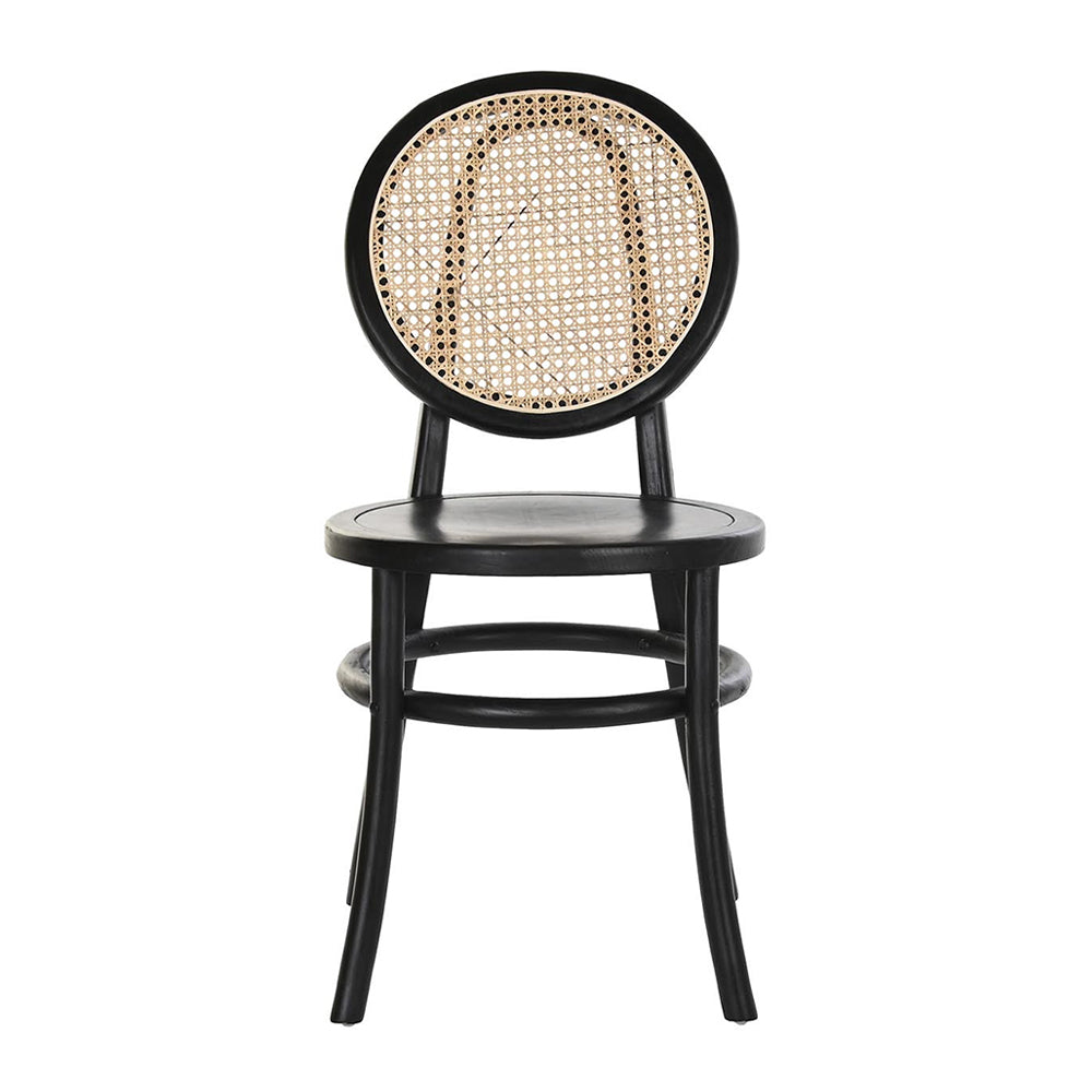 Fekete színű, thonet jellegű bisztrószék.