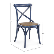 Kék színű, thonet jellegű étkezőszék.