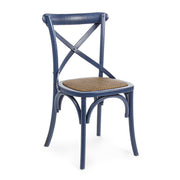 Kék színű, thonet jellegű étkezőszék.