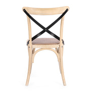 Kefélt felületű, natúr színű szilfa étkezőszék.