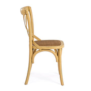 Okker színű, thonet jellegű, szilfa étkezőszék.