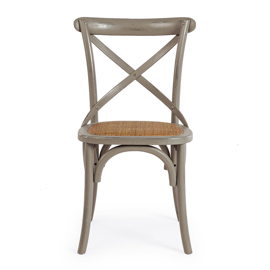 Szürke színű, thonet ihletésű étkezőszék.