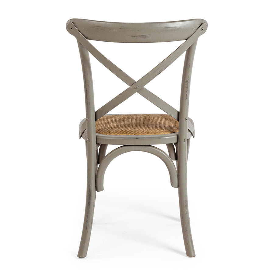 Szürke színű, thonet ihletésű étkezőszék.