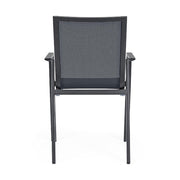 Grafitszürke színű kortárs modern kerti szék.