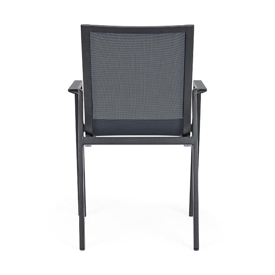 Grafitszürke színű kortárs modern kerti szék.
