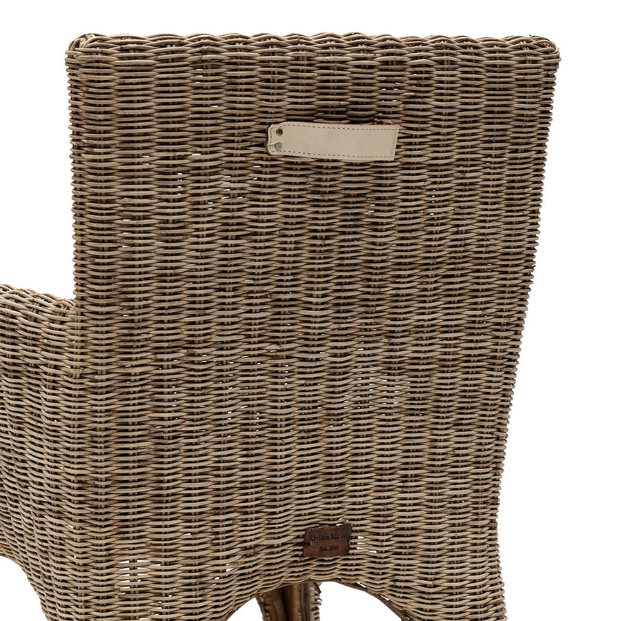 rattan karosszék háttámla részlet